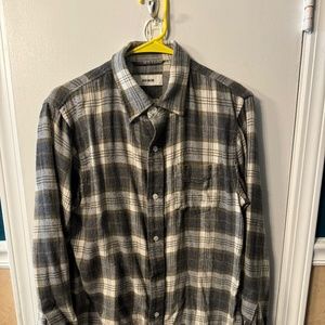 Pacific Twill Lightweight Flannel: Olive Green/White Plaid